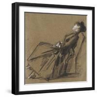 Femme endormie-Jean Jacques Henner-Framed Giclee Print