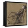 Femme endormie-Jean Jacques Henner-Framed Stretched Canvas
