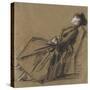 Femme endormie-Jean Jacques Henner-Stretched Canvas