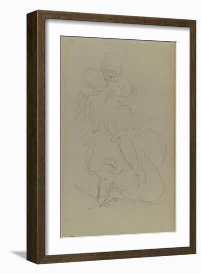 Femme et enfant-Edouard Manet-Framed Giclee Print