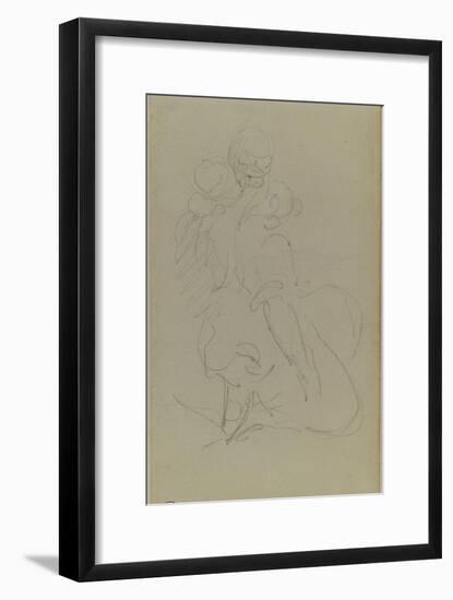 Femme et enfant-Edouard Manet-Framed Giclee Print