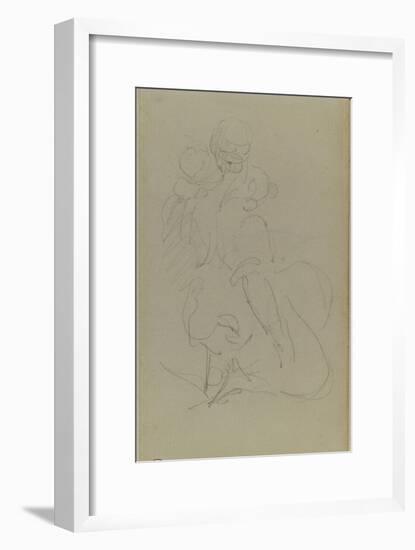 Femme et enfant-Edouard Manet-Framed Giclee Print