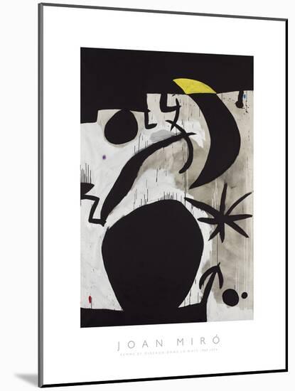 Femme et Oiseaux Dans la Nuit, 1969 - 1974-Joan Miro-Mounted Giclee Print