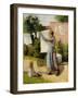 Femme étendant du linge-Camille Pissarro-Framed Giclee Print