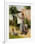 Femme étendant du linge-Camille Pissarro-Framed Giclee Print