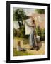 Femme étendant du linge-Camille Pissarro-Framed Giclee Print