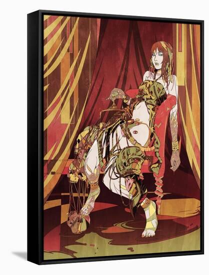 Femme Fatale Error-HR-FM-Framed Stretched Canvas