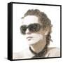Femme Fatale. Woman Portrait Made from Letters. ABC Woman.-RYGER-Framed Stretched Canvas