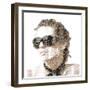 Femme Fatale. Woman Portrait Made from Letters. ABC Woman.-RYGER-Framed Art Print