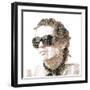 Femme Fatale. Woman Portrait Made from Letters. ABC Woman.-RYGER-Framed Art Print