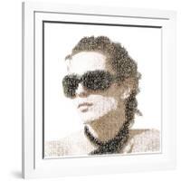 Femme Fatale. Woman Portrait Made from Letters. ABC Woman.-RYGER-Framed Art Print