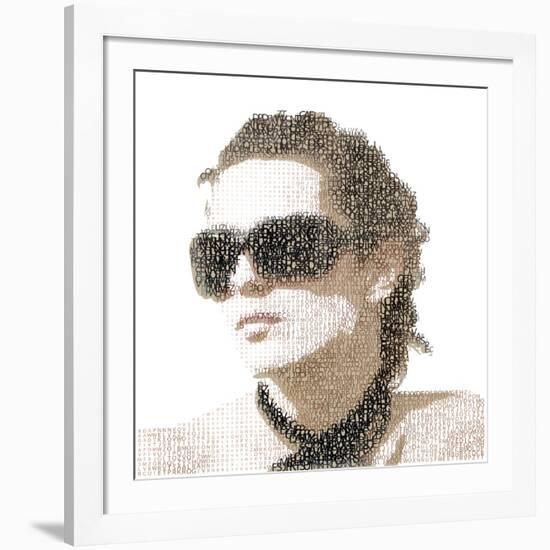 Femme Fatale. Woman Portrait Made from Letters. ABC Woman.-RYGER-Framed Art Print