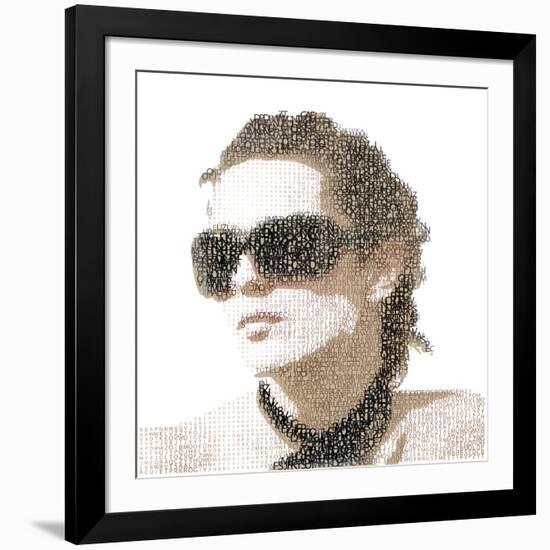 Femme Fatale. Woman Portrait Made from Letters. ABC Woman.-RYGER-Framed Art Print