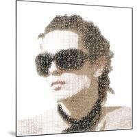 Femme Fatale. Woman Portrait Made from Letters. ABC Woman.-RYGER-Mounted Art Print