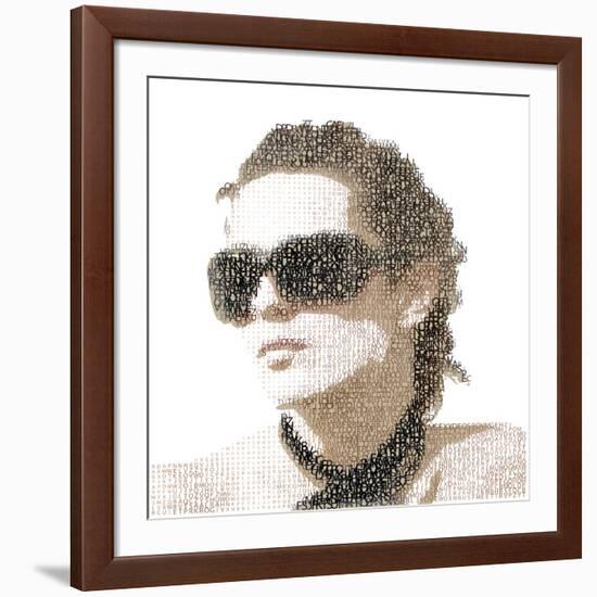 Femme Fatale. Woman Portrait Made from Letters. ABC Woman.-RYGER-Framed Art Print