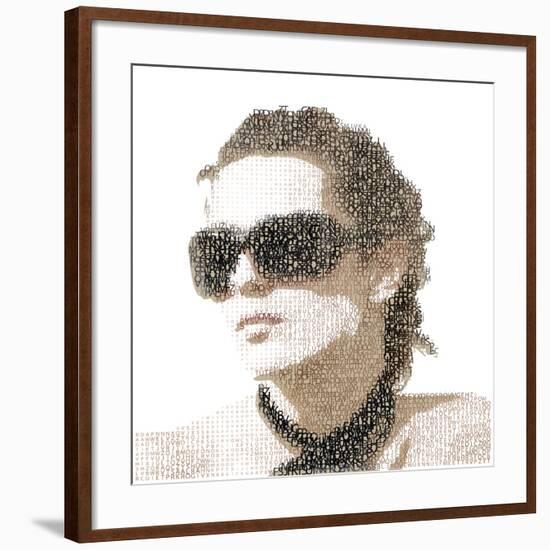 Femme Fatale. Woman Portrait Made from Letters. ABC Woman.-RYGER-Framed Art Print