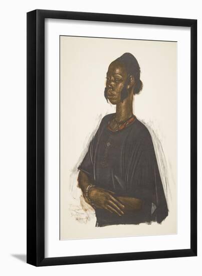 Femme Haoussa (Zinder), from Dessins Et Peintures D'afrique, Executes Au Cours De L'expedition Citr-Alexander Yakovlev-Framed Giclee Print