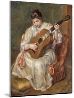 Femme jouant de la guitare-Pierre-Auguste Renoir-Mounted Giclee Print