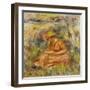 Femme lisant dans un jardin-Pierre-Auguste Renoir-Framed Giclee Print