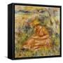 Femme lisant dans un jardin-Pierre-Auguste Renoir-Framed Stretched Canvas