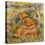 Femme lisant dans un jardin-Pierre-Auguste Renoir-Stretched Canvas