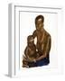 Femme M'gogo Avec Son Enfant (Dodoma), from Dessins Et Peintures D'afrique, Executes Au Cours De L'-Alexander Yakovlev-Framed Giclee Print