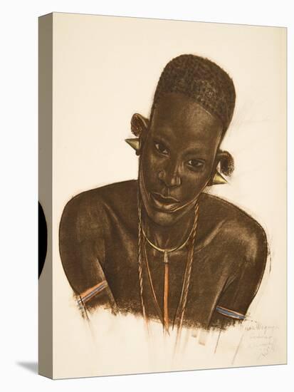 Femme M'gogo (Dodoma), from Dessins Et Peintures D'afrique, Executes Au Cours De L'expedition Citro-Alexander Yakovlev-Stretched Canvas