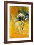Femme Mettant Son Corset-Henri de Toulouse-Lautrec-Framed Art Print