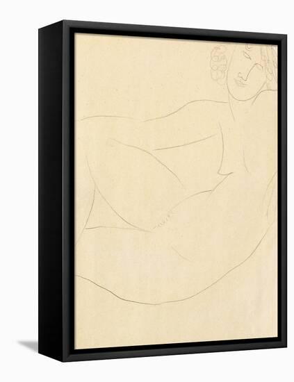 Femme Nue Accoudee, 1918-Amedeo Modigliani-Framed Stretched Canvas