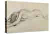 Femme nue allongée sur le ventre, la tête entre les bras-Edgar Degas-Stretched Canvas