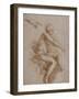 Femme nue assise sur des nuées portée par deux enfants ailés, reprise de la main droite et-Raffaello Sanzio-Framed Giclee Print