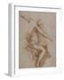 Femme nue assise sur des nuées portée par deux enfants ailés, reprise de la main droite et-Raffaello Sanzio-Framed Giclee Print