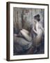Femme nue assise sur un canapé-Eugène Vidal-Framed Giclee Print