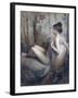 Femme nue assise sur un canapé-Eugène Vidal-Framed Giclee Print