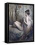 Femme nue assise sur un canapé-Eugène Vidal-Framed Stretched Canvas