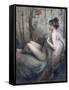 Femme nue assise sur un canapé-Eugène Vidal-Framed Stretched Canvas