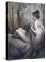 Femme nue assise sur un canapé-Eugène Vidal-Stretched Canvas