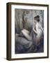 Femme nue assise sur un canapé-Eugène Vidal-Framed Giclee Print