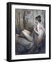 Femme nue assise sur un canapé-Eugène Vidal-Framed Giclee Print