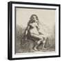 Femme nue assise sur une butte-Rembrandt van Rijn-Framed Giclee Print