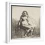 Femme nue assise sur une butte-Rembrandt van Rijn-Framed Giclee Print