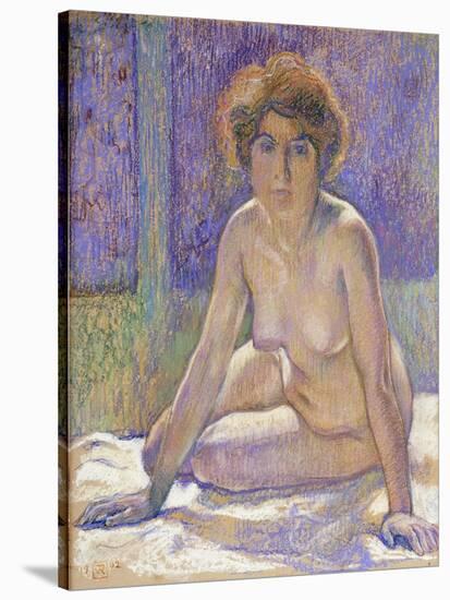 Femme Nue Assise-Theo Rysselberghe-Stretched Canvas