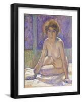 Femme Nue Assise-Theo Rysselberghe-Framed Giclee Print