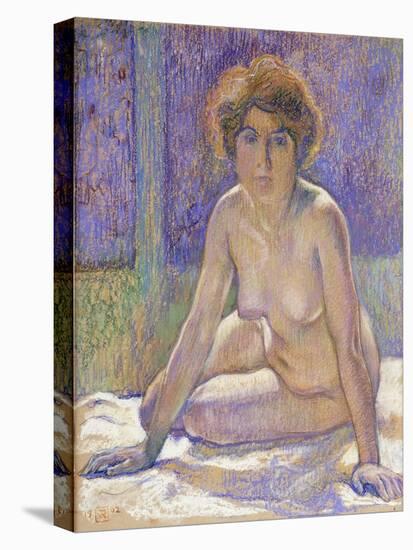 Femme Nue Assise-Theo Rysselberghe-Stretched Canvas