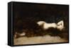 Femme nue couchée dans une fourrure-Jean Jacques Henner-Framed Stretched Canvas
