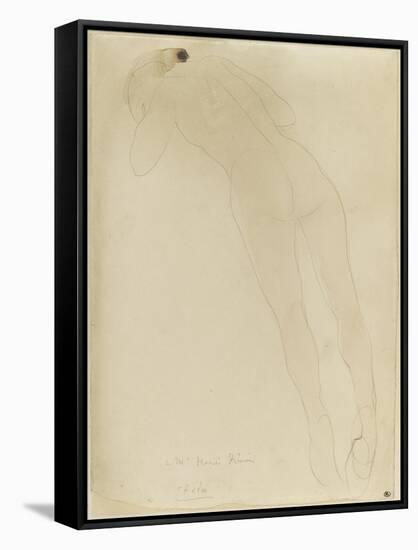 Femme nue, de dos, étendue sur le ventre-Auguste Rodin-Framed Stretched Canvas