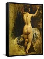 Femme nue de dos-William Etty-Framed Stretched Canvas