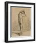 Femme nue, debout et vue de dos, mettant sa chemise-Jean-François Millet-Framed Giclee Print