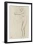 Femme nue, enlaçant une figure à sa droite-Edgar Degas-Framed Giclee Print