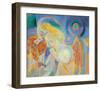 Femme Nue Lisant, 1915-Robert Delaunay-Framed Premium Giclee Print